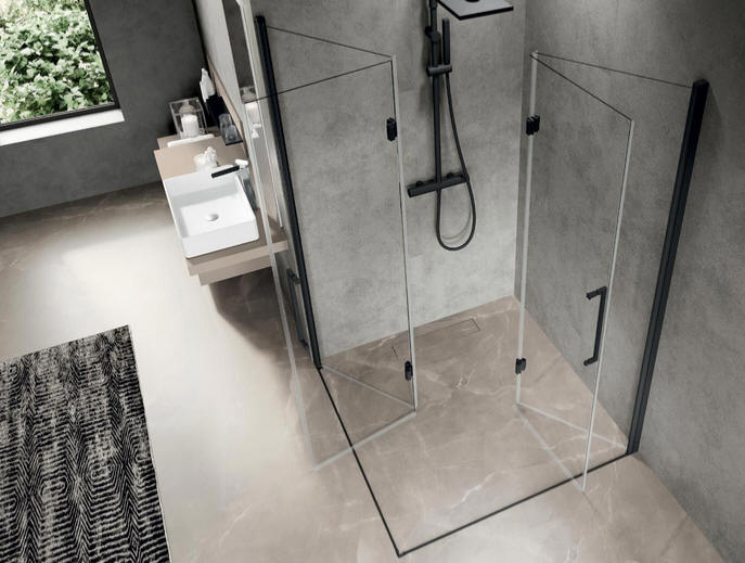 Novellini Young 2 (GS) Hinged Bifold door corner shower enclosure Bi